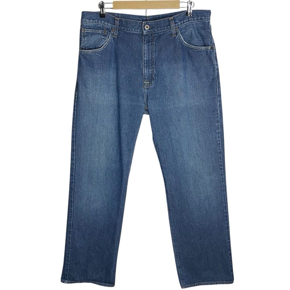 Ralph Lauren Ashmore Jeans Mens 36x32 Blue Denim Medium Wash Straight Leg Preppy